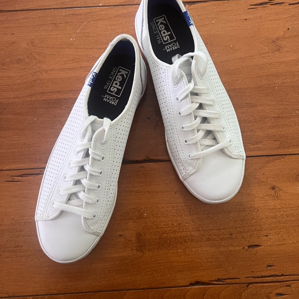 Keds Women's White Lace-Up Sneakers